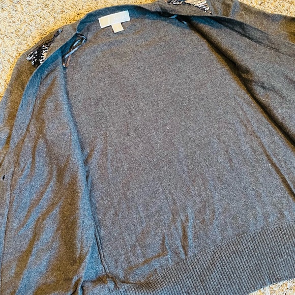 Michael Kors Silver Sequined Cardigan - Picture 13 of 13